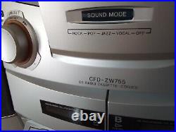 Sony CFD-ZW755 CD Radio Cassette Recorder Boombox Stereo Cleaned, Tested/Org Box