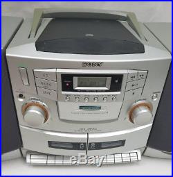 Sony CFD-ZW755 Portable AM FM Dual Cassette CD Player Detachable Speaker Boombox