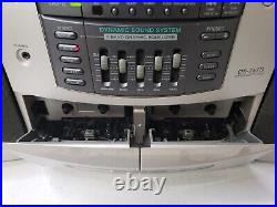 Sony CFD-ZW770 Radio/Cassette Boombox With Power Cord/Remote CD Player not working