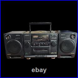 Sony CFD440 Portable Shelf Boombox Stereo System AM/FM CD Cassette(needs repair)