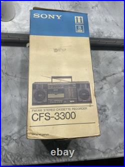 Sony CFS-3300 Transound FM/AM Stereo Cassette Tape Boombox (Open Box) 1986 NEW