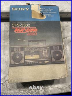 Sony CFS-3300 Transound FM/AM Stereo Cassette Tape Boombox (Open Box) 1986 NEW