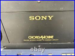 Sony CFS-C7 CHORDMACHINE Boombox Portable Cassette Tape Recorder Used