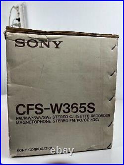 Sony CFS-W365S Portable Stereo Cassette AM/FM/SW1/SW2 Radio Boombox Boxed New