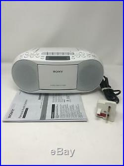 Sony Cfd-s70 White Portable CD Player Stereo Mega Bass Boombox Mp3 Grade A