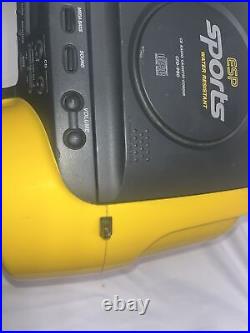 Sony ESP Sports CFD-980 Water Resistant CD Radio Cassette Boombox Everything Wor