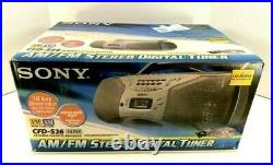 Sony PORTABLE BOOMBOX AM/FM STEREO & CASSETTE & CD PLAYER BASS SOUND & MORE