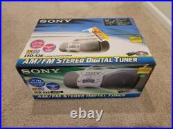 Sony PORTABLE BOOMBOX AM/FM STEREO & CASSETTE & CD PLAYER BASS SOUND & MORE