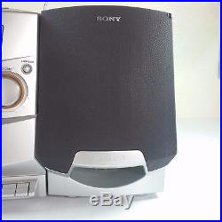 Sony Portable AM FM Dual Cassette CD Player Detachable Speaker Boombox CFD-ZW755