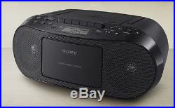 Sony Portable Boombox MP3 CD Cassette Player Digital AM/FM Radio AC/Battery New