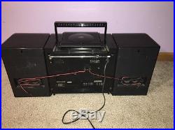 Sony Portable Boombox Radio CFD-460 Removable Speakers Dual Cassette CD player