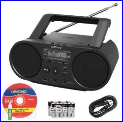 Sony Portable Boombox Stereo System MP3 CD Player, Radio, USB, Headphone & AUX I