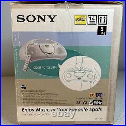 Sony Portable Boombox ZS-Y3 Radio CD-R/RW Retro Vintage Tested Works Great