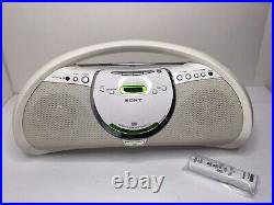 Sony Portable Boombox ZS-Y3 Radio CD-R/RW With Original Remote Tested Works