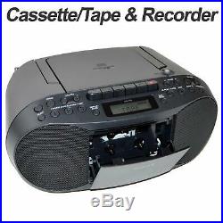 Sony Portable CD Player Boombox With AM/FM Radio and Cassette Tape Player + +