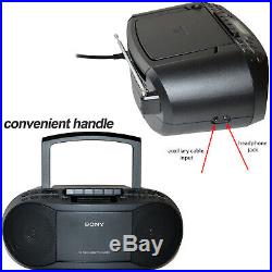 Sony Portable CD Radio Cassette Player Boombox+Wireless Bluetooth Recvr, CD Clnr
