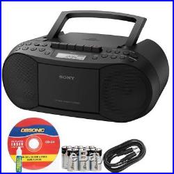 Sony Portable Stereo Boombox with MP3 CD Player, AM/FM Radio, Cassette