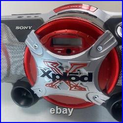 Sony Xplod CFD-G505 Boombox CD Radio AM/FM Cassette Bass Corded Tested WithRemote