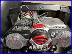 Sony Xplod CFD-G505 Boombox CD Radio AM/FM Cassette Bass Corded Tested WithRemote