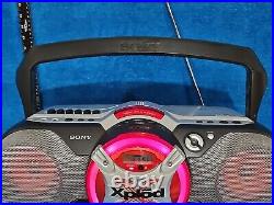 Sony Xplod CFD-G505 Mega Bass AM FM Radio CD Cassette Boom Box TESTED