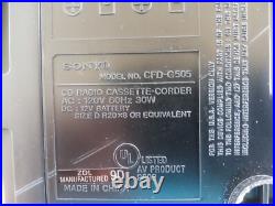 Sony Xplod CFD-G505 Mega Bass AM FM Radio CD Cassette Boom Box TESTED