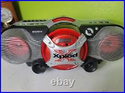 Sony Xplod CFD-G505 Mega Bass AM FM Radio CD Cassette Player Boombox Y2K Read