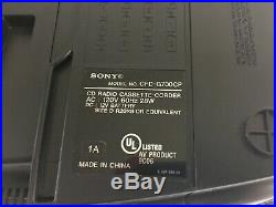 Sony Xplod CFD-G700CP Portable CD AM/FM Radio Cassette Player Recorder Boombox