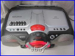 Sony Xplod CFDG505 Mega Bass Subwoofer AM FM Radio Cassette CD Boombox WORKS