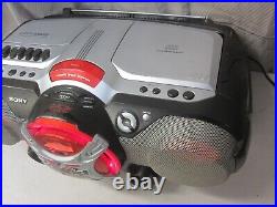 Sony Xplod CFDG505 Mega Bass Subwoofer AM FM Radio Cassette CD Boombox WORKS