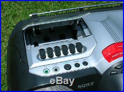 Sony Xplod Portable AC/DC Boombox CD Player Cassette Recorder FM Radio CFDG505