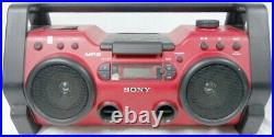 Sony Z5-H10CP Red Heavy Duty Portable Boombox CD Radio Player Audio System Sony Z5-H10CP Red Heavy Duty Portable Boombox CD Radio Player Audio System