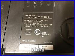 Sony ZS-BTG900 Boombox Ghetto Blaster Bass Dual CD Player HiFi Stereo Portable