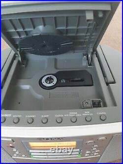 Sony ZS-D5 Portable CD Radio/Cassette Player Ghetto Blaster Boombox TestedRARE