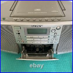 Sony ZS-D5 -Portable CD Radio Cassette Player Ghetto Blaster Boombox with Remote