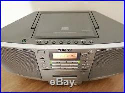 Sony ZS-D5 Portable CD Radio Cassette Player Ghetto Blaster Boombox with Remote