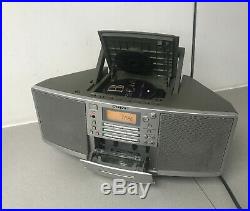 Sony ZS-D5 Portable CD Radio Cassette Player Ghettpblaster Boombox from 1998