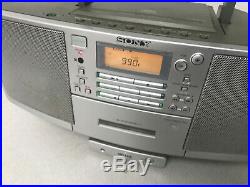 Sony ZS-D5 Portable CD Radio Cassette Player Ghettpblaster Boombox from 1998