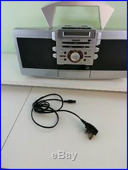 Sony ZS-D55 Silver Portable CD Cassette Player Boombox Blaster No Remote