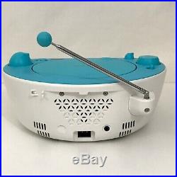 Sony ZS-E5 CD Player AM/FM Portable Radio Boombox Aux Input Turquoise TESTED