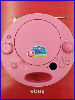 Sony ZS-E5 CD Player AM/FM Portable Radio Red Boombox Aux Input Pink, From Japan