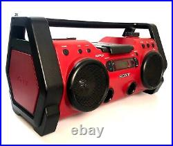 Sony ZS-H10CP Heavy Duty Portable CD Player Radio Red Boombox No AC Adapter