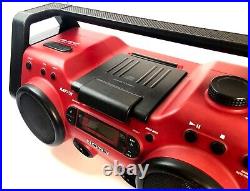 Sony ZS-H10CP Heavy Duty Portable CD Player Radio Red Boombox No AC Adapter