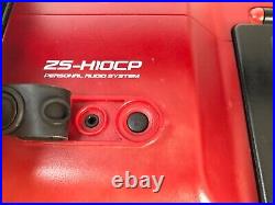 Sony ZS-H10CP Heavy Duty Portable CD Player Radio Red Boombox No AC Adapter