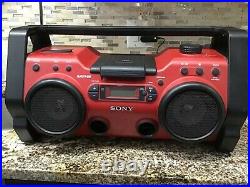 Sony ZS-H10CP Heavy Duty Red Portable Radio CD Boombox Speaker System MP3 Player