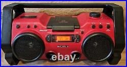 Sony ZS-H10CP Outdoor Water Resistant Heavy Duty CD Player Boombox AM FM Radio