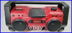 Sony ZS-H10CP Portable Heavy Duty CD Player Radio AUX Boom Box Mint