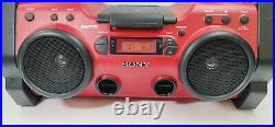 Sony ZS-H10CP Portable Heavy Duty CD Player Radio AUX Boom Box Mint
