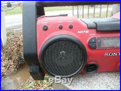 Sony ZS-H10CP Portable Heavy Duty CD Radio AUX Construction Style Boombox WORKS