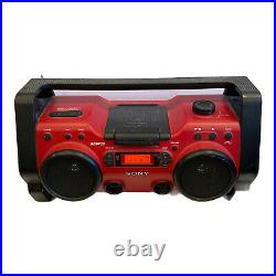 Sony ZS-H10CP Red Portable Heavy Duty Digital MP3 AUX CD Player Boombox