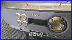 Sony ZS-M30 Portable CD & Mini Disc Player Radio Boombox Grade B